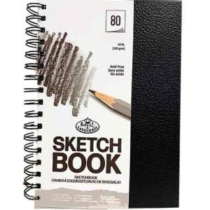 Royal & Langnickel Wire bound Black Sketchbook 11x14, 65lbs, 80 sheets