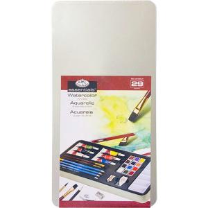 Royal Langnickel Large Essentials Tin Box Watercolor Art Set - (29 Pieces) RSET-ART2402