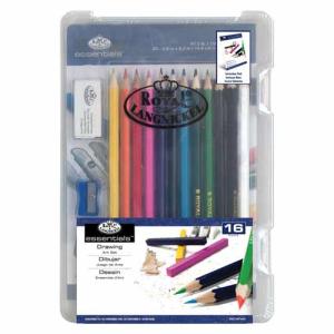 Essentials Mini Clearview Drawing Pencil Art Set 16pc  RSET-ART3403