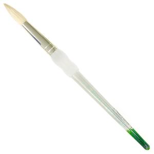 Royal Langnickel Soft-Grip Hog Bristle Brush - Short Handle, Round #8