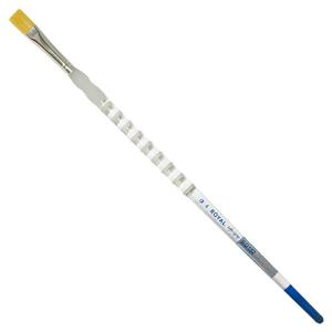 Royal Langnickle Soft-Grip Golden Taklon Brush - Long Handle, Flat #4