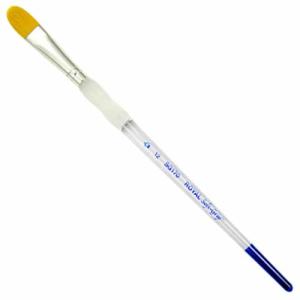 Royal Langnickel Soft-Grip Gold Taklon Brush - Short Handle, Filbert #12