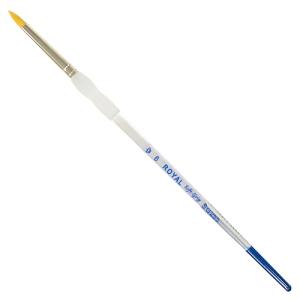 Royal Langnickel Soft-Grip Gold Taklon Brush - Short Handle, Short Round #6