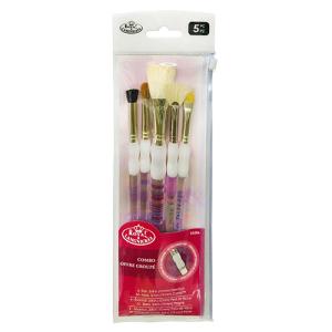 Royal Langnickel Soft-Grip Combo Hair  Brush Set - (5 Pack) Set #306