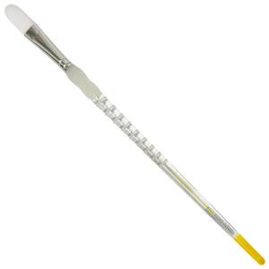 Royal Langnickel Soft-Grip White Taklon Brush - Long Handle, Filbert #8