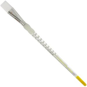 Royal Langnickel Soft-Grip White Taklon Brush - Long Handle, Flat #12