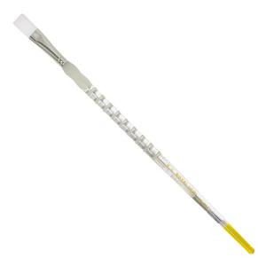 Royal Langnickel Soft-Grip White Taklon Brush - Long Handle, Flat #6