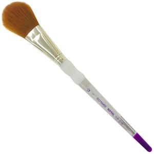 Royal Langnickel Soft-Grip Synthetic Sable Brush - Short Handle, Oval Mop 1"