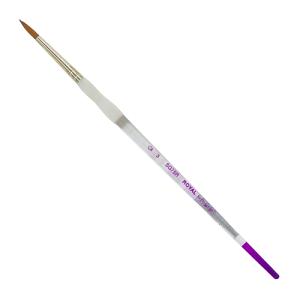 Royal Langnickel Soft-Grip Synthetic Sable Brush - Short Handle, Round #3