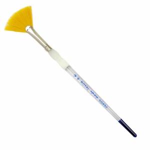 Royal Langnickel Soft-Grip Golden Taklon Brush - Short Handle, Fan #8