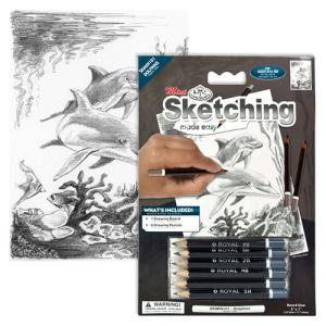 Royal Langnickel Silver Mini Sketch Art Kit- Dolphins
