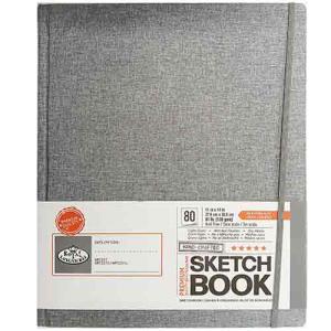 Royal & Langnickel Hardbound Grey Sketchbook 11x14, 81lbs, 80 sheets