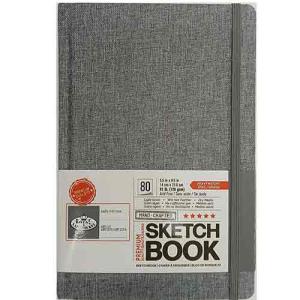 Royal & Langnickel Hardbound Grey Sketchbook 5.5x8.5, 81lbs, 80 sheets