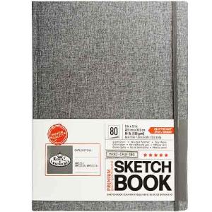 Royal & Langnickel Hardbound Grey Sketchbook 9x12, 81lbs, 80 sheets