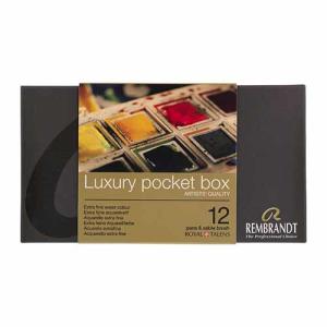 Rembrandt Professional Luxury Watercolor Plastic Pocket Box- 12 pans  05808613