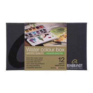 Rembrandt Professional Watercolor Pans Set / Metal Tin  -12ct Landscape Collection  05838695