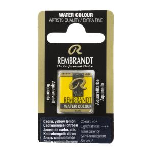 Rembrandt Professional Watercolor Half Pan - 207 Cadmium Yellow Lemon