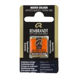 Rembrandt Professional Watercolor Half Pan -211 Cadmium Orange