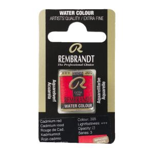 Rembrandt Professional Watercolor Half Pan -305 Cadmium Red
