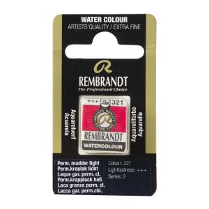 Rembrandt Professional Watercolor Half Pan -321 Permanent Madder Light