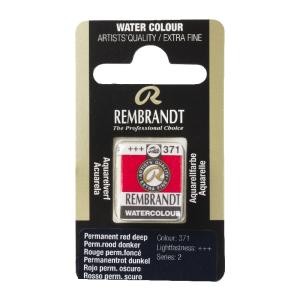 Rembrandt Professional Watercolor Half Pan -371  Permanent Red Deep