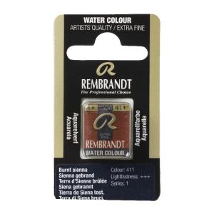 Rembrandt Professional Watercolor Half Pan -411 Burnt Sienna
