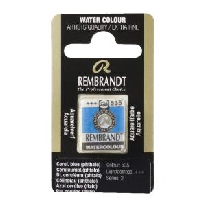 Rembrandt Professional Watercolor Half Pan - 535 Cerulean Blue Phthalo