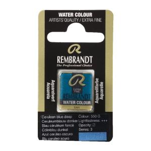 Rembrandt Professional Watercolor Half Pan -550 Cerulean Blue Deep