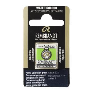 Rembrandt Professional Watercolor Half Pan - 633 Permanent Yellow Green