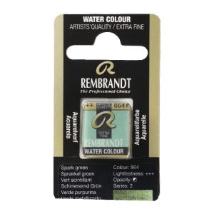 Rembrandt Professional Watercolor Half Pan -864 Sparkle Green