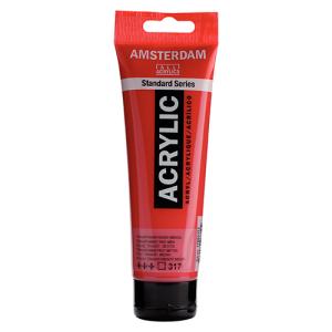 Royal Talens Amsterdam Acrylic Paint - (0.7oz/20ml) Transparent Red Medium