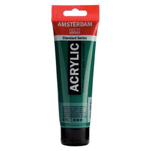 Royal Talens Amsterdam Acrylic Paint - (0.7oz/20ml) Permanent Green Deep