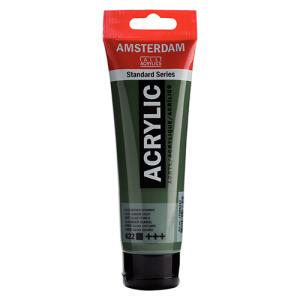 Royal Talens Amsterdam Acrylic Paint - (0.7oz/20ml) Olive Green Deep
