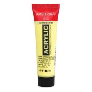 Royal Talens Amsterdam Acrylic Paint - (4.1oz/120ml) Permanent Lemon Yellow