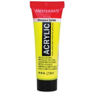 Royal Talens Amsterdam Acrylic Paint - (4.1oz/120ml) Metallic Yellow