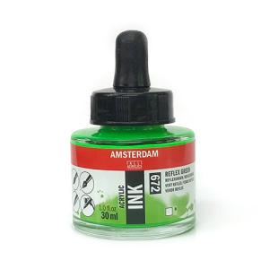 Royal Talens Amsterdam Acrylic Ink - (1oz/30ml) Reflex Green