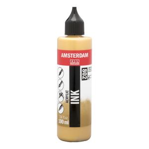 Royal Talens Amsterdam Acrylic Ink - (3.4oz/100ml) Light Gold