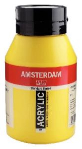 Royal Talens Amsterdam Acrylic Paint - (33.8oz/1000ml) 275 Primary Yellow