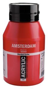 Royal Talens Amsterdam Acrylic Paint - (33.8oz/1000ml) 318 Carmine