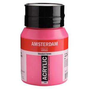 Royal Talens Amsterdam Acrylic Paint - (16.9oz/500ml) Quinacridone Rose