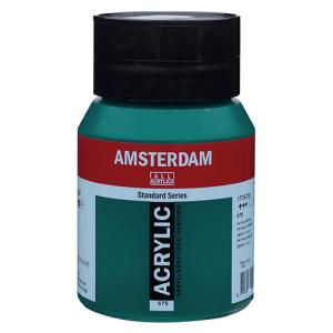 Royal Talens Amsterdam Acrylic Paint - (16.9oz/500ml) Phthalo Green