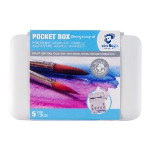 Royal Talens Van Gogh Water Color Pocket Box Primary Mixing Set - ( 5 half pans + 7 empty spaces)