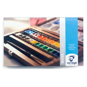 Royal Talens Van Gogh Water Color Painting Set - (24 Pans) Wooden Box
