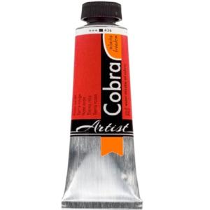 Cobra Artist Oil Paint- Permanent Red Light- 40ml