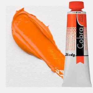 Royal Talens Cobra Study Water Mixable Oil Paint 40ml Permanent Orange 266