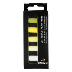 Rembrandt Soft Pastel 5 Half Stick Micro Set- Cool Yellows
