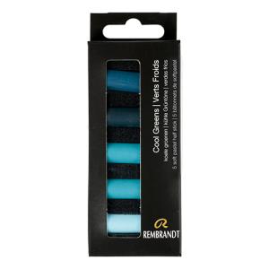 Rembrandt Soft Pastel 5 Half Stick Micro Set- Cool Greens