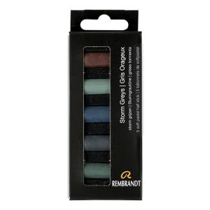 Rembrandt Soft Pastel 5 Half Stick Micro Set- Storm Greys