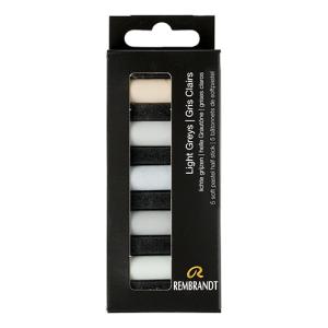 Rembrandt Soft Pastel 5 Half Stick Micro Set- Light Greys