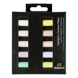 Rembrandt Soft Pastel 10 Half Stick Micro Set- Highlights